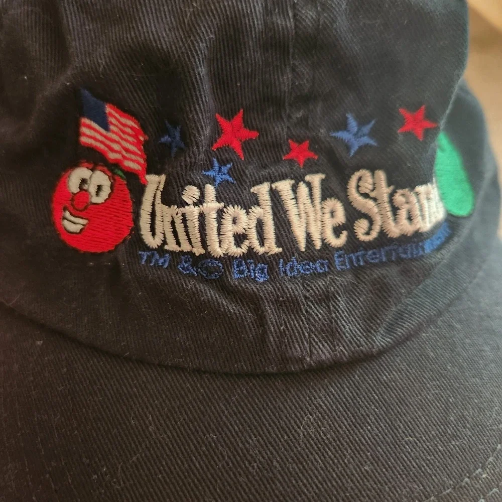 Vintage Veggie Tales‎ United We Stand Baseball Hat America Kids Y2K One Size